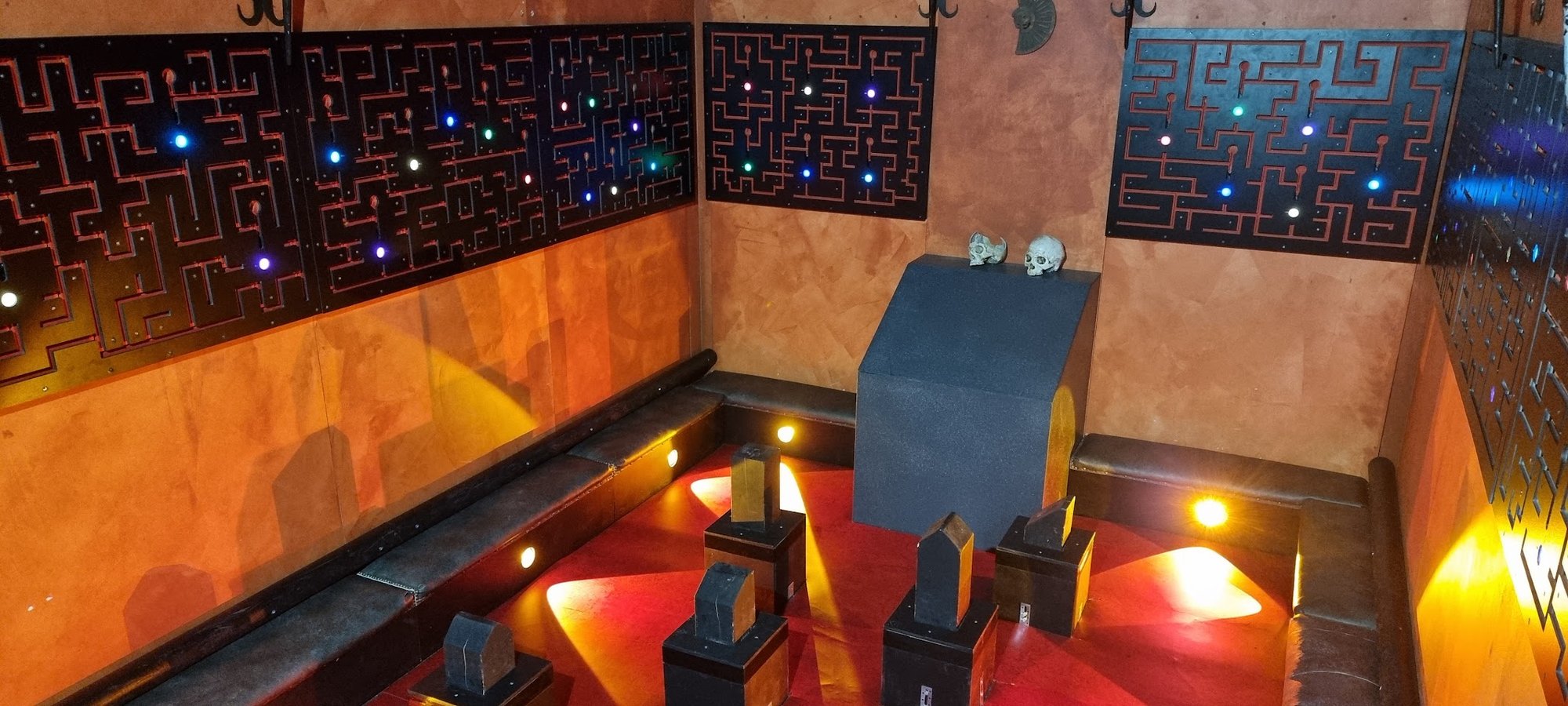 Une salle immersive du Temple, éclairage de jeu allumé