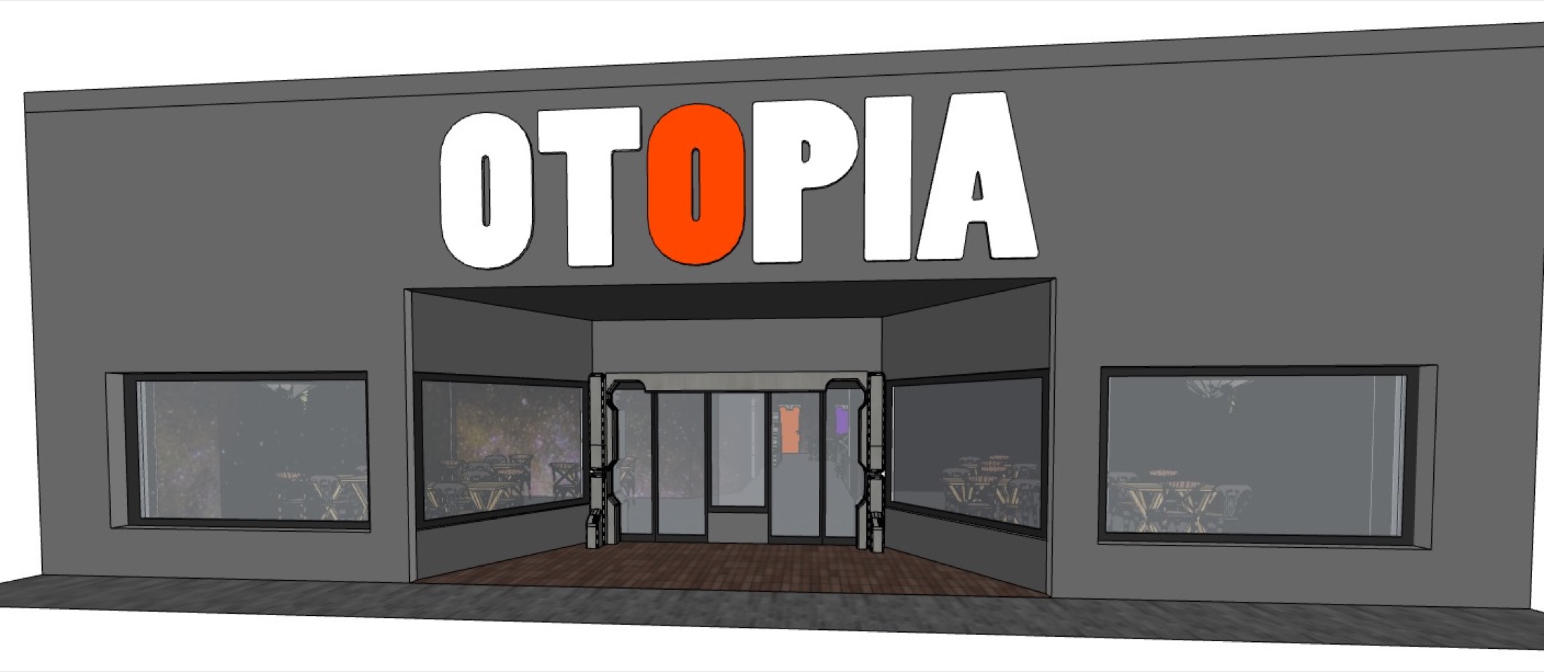 Rendu 3D d'une zone d'activité d'Otopia Angoulême