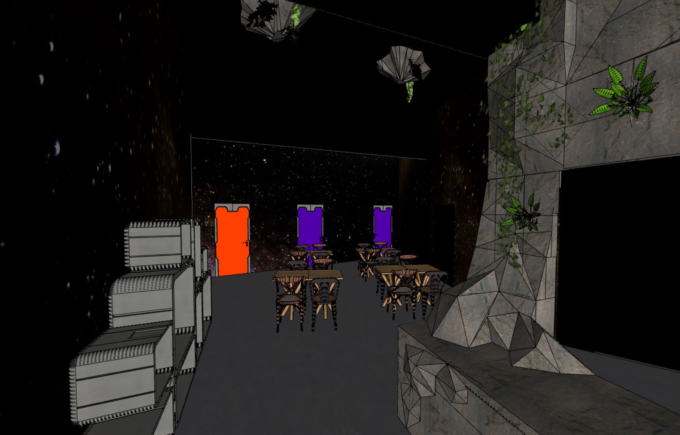 Rendu 3D du bar d'Otopia Angoulême